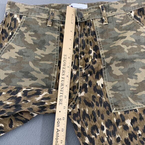 Anthropologie Current/Elliott Animal Print 30 The Clean Weslan Camo Cropped - Picture 5 of 16